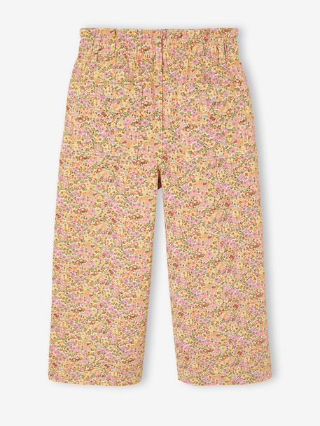 Pantalon fille large imprimé beige+multicolore+vanille - vertbaudet enfant 