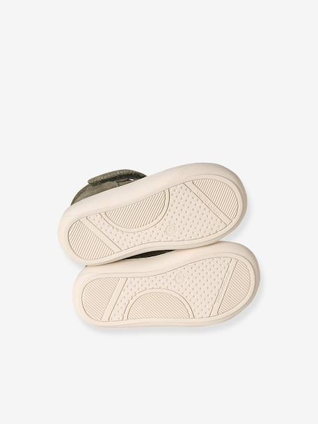 Chaussures premiers pas bébé à scratchs kaki+marine - vertbaudet enfant 