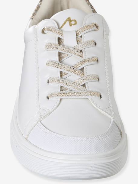 Baskets enfant fille lacets élastiqués blanc imprimé - vertbaudet enfant 