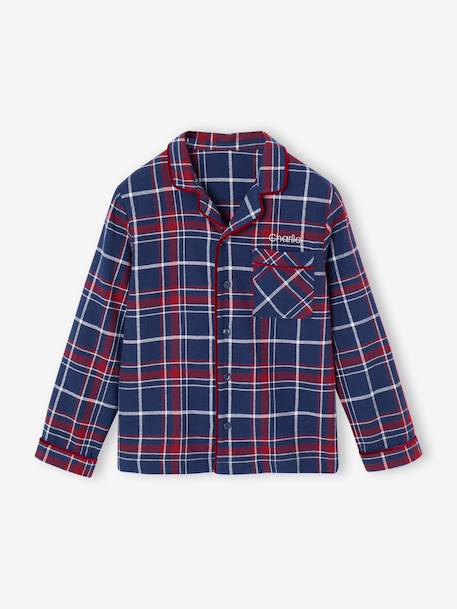 Pyjama mixte flanelle noël capsule famille bordeaux - vertbaudet enfant 