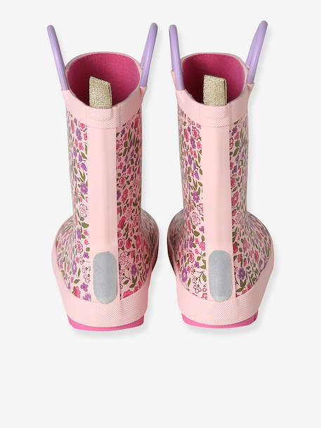 Rubberen regenlaarzen met print voor kinderen, kleutercollectie blauw, bedrukt+ecru+veel roze - vertbaudet enfant 