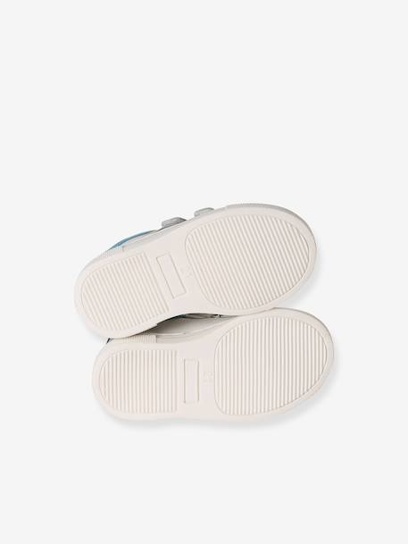 Leren baskets met klittenband voor baby's veel blauw - vertbaudet enfant 