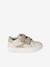 Baskets enfant fille cuir à scratchs blanc imprimé+écru+marine - vertbaudet enfant 