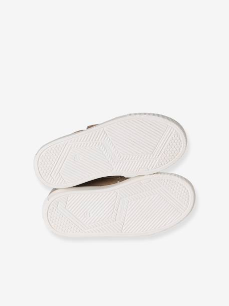 Leren derby's met klittenband voor jongens beige+marineblauw+MARRON MOYEN UNI - vertbaudet enfant 