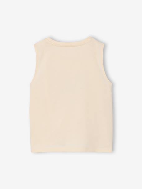 T-shirt voor meisjes met print antraciet+ecru - vertbaudet enfant 