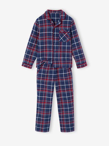 Flanelen kinderpyjama capsulecollectie Kerst ENVIE DE FRAISE bordeauxrood - vertbaudet enfant 