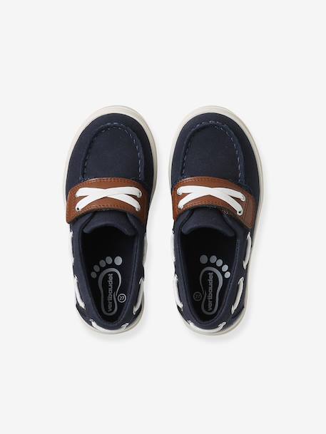 Bootschoenen voor jongens met klittenband marineblauw - vertbaudet enfant 