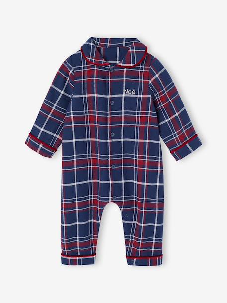 Pyjama bébé noël en flanelle capsule famille bordeaux - vertbaudet enfant 