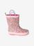 Rubberen regenlaarzen met print voor kinderen, kleutercollectie blauw, bedrukt+ecru+veel roze - vertbaudet enfant 