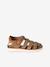 Sandales enfant cuir à scratch camel - vertbaudet enfant 