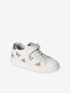 -Baskets basse enfant cuir
