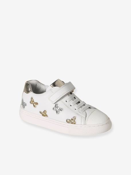 Baskets basse enfant cuir blanc - vertbaudet enfant 