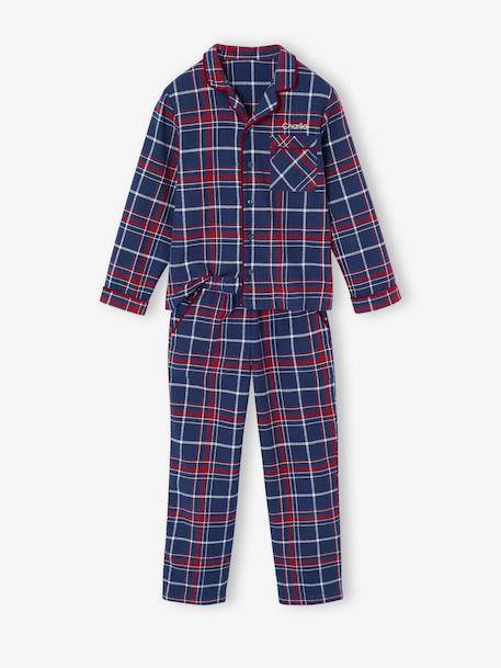 Flanelen kinderpyjama capsulecollectie Kerst ENVIE DE FRAISE bordeauxrood - vertbaudet enfant 
