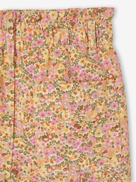 Pantalon fille large imprimé beige+multicolore+vanille - vertbaudet enfant 