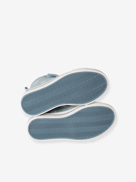 Synthetische hoge baskets voor kinderen jeansblauw - vertbaudet enfant 