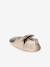 Baby sloffen van leer met elastiek goudbeige - vertbaudet enfant 