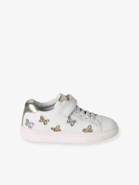 Baskets basse enfant cuir blanc - vertbaudet enfant 