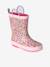 Bottes pluie fille caoutchouc bleu imprimé+écru+lot rose - vertbaudet enfant 