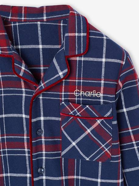 Flanelen kinderpyjama capsulecollectie Kerst ENVIE DE FRAISE bordeauxrood - vertbaudet enfant 