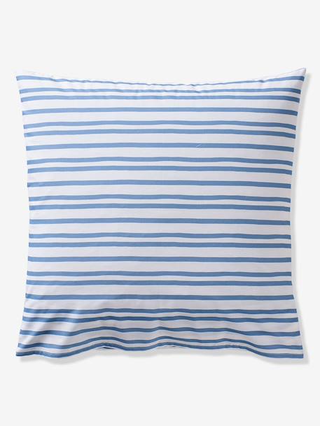 Parure housse de couette et taie d'oreiller enfant EN BORD DE MER blanc imprimé - vertbaudet enfant 