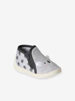 Chaussures-Chaussons bébé textile zippés