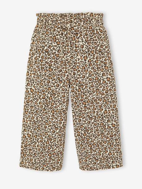 Pantalon fille large imprimé beige+multicolore+vanille - vertbaudet enfant 