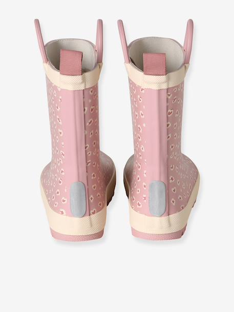 Bottes de pluie fille caoutchouc imprimé collection maternelle beige imprimé+rose imprimé - vertbaudet enfant 