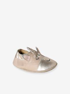 Schoenen-Baby sloffen van leer met elastiek