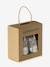 Baby sloffen van leer met elastiek goudbeige - vertbaudet enfant 