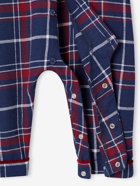 Pyjama bébé noël en flanelle capsule famille bordeaux - vertbaudet enfant 