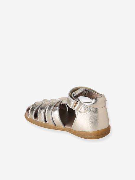 Sandales premiers pas bébé beige irisé+or - vertbaudet enfant 