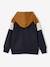 Sweat zippé garçon capuche coloblock bleu moyen+bordeaux+gris chiné+ocre+vert - vertbaudet enfant 