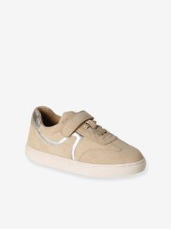 -Baskets fille cuir zip et lacets