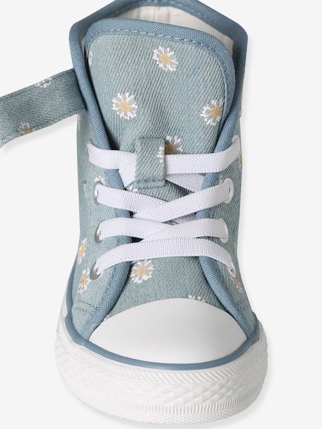 Baskets montantes enfant textile bleu jean - vertbaudet enfant 