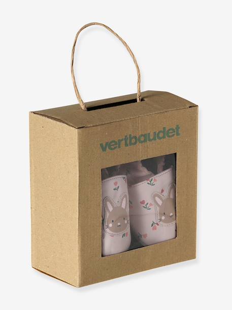 Chaussons bébé cuir souple blanc imprimé+bleu nuit+lot rose+or+rose imprimé+rose poudré+vieux rose - vertbaudet enfant 