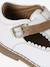 Salomé bébé cuir blanc+rose poudré - vertbaudet enfant 