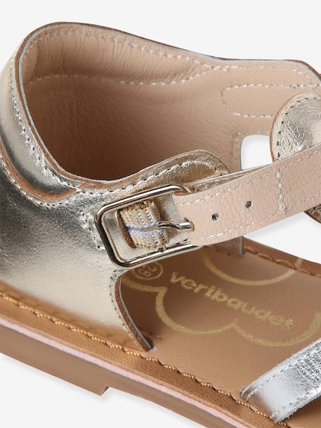Sandales enfant cuir boucle or - vertbaudet enfant 