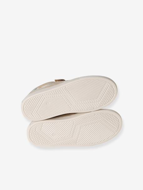 Baskets fille cuir zip et lacets marron - vertbaudet enfant 