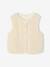 Gilet sans manches fille en sherpa écru+marron - vertbaudet enfant 
