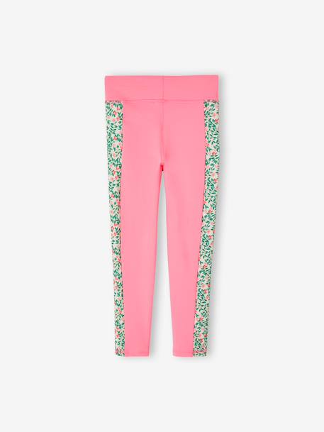 Grafische sportlegging voor meisjes rozen+saliegroen - vertbaudet enfant 