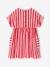 Robe fille en seersucker rayé rouge - vertbaudet enfant 