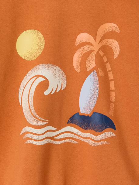 Sweat zippé garçon capuche orange - vertbaudet enfant 