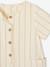 Gestreepte combishort voor babyjongens beige, gestreept - vertbaudet enfant 