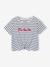 T-shirt fille détail noeud fantaisie écru+rayé bleu+rouge - vertbaudet enfant 