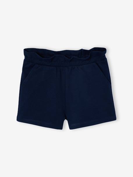 Lot de 2 shorts fille molleton léger mandarine+marine+vert d'eau - vertbaudet enfant 