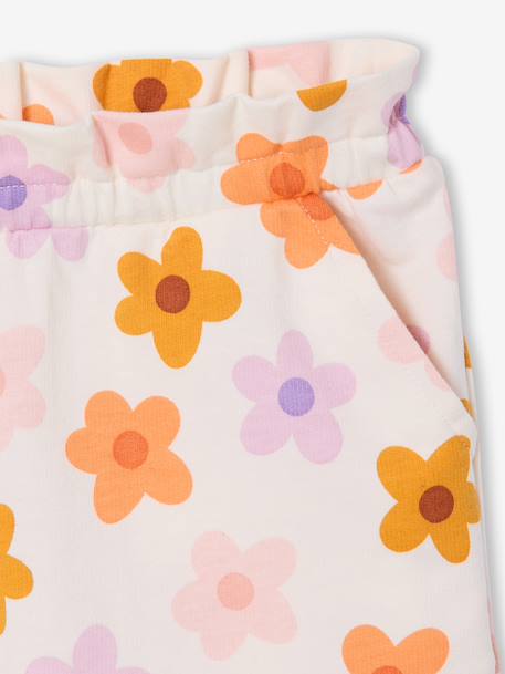 Lot de 2 shorts fille molleton léger mandarine+marine+vert d'eau - vertbaudet enfant 