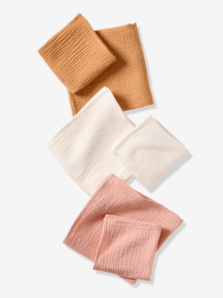 Lot de 3 langes unis en gaze de coton Bio* lot rose - vertbaudet enfant 