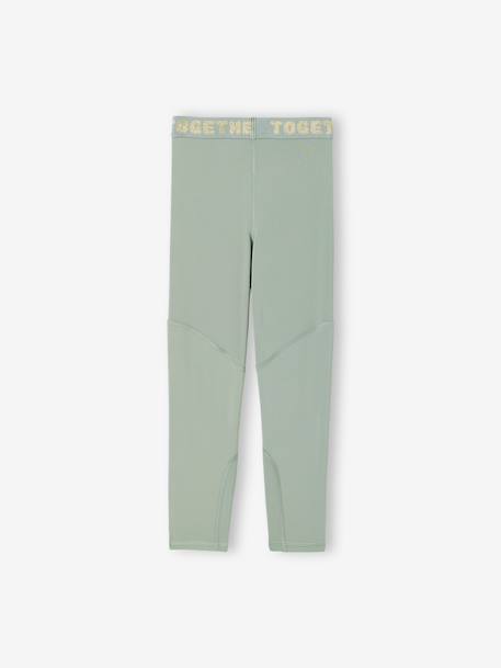 Essentiële legging voor meisjes antraciet+oudroze+saliegroen - vertbaudet enfant 