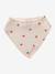 Set met 3 slabbetjes van katoengaas beige, bedrukt+ecru+grijsblauw+lichtroze+saliegroen+set groene panda+set vos+touw+veel beige+WIT - vertbaudet enfant 