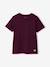 T-shirt garçon personnalisable manches courtes aubergine+blanc+BLEU+jaune pâle+rouge+sauge - vertbaudet enfant 